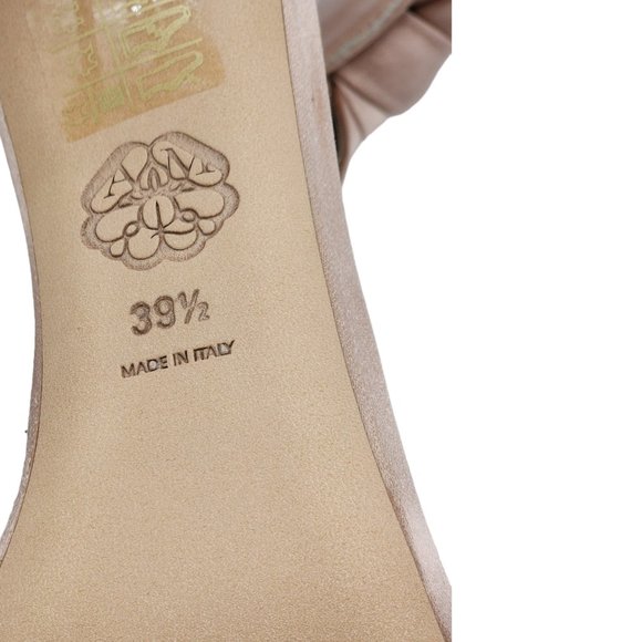 Alexander Mcqueen Pin Heel Nude Bow Sandals - Picture 7 of 14